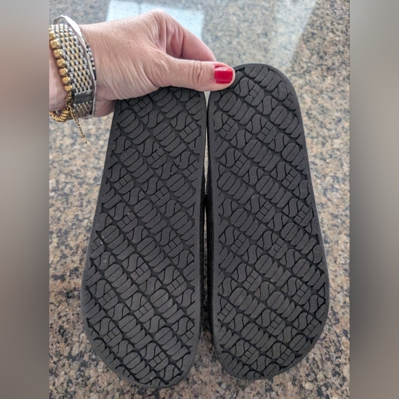 Freedom Moses Angie slides Size 39/40 Black Glitter - Picture 5 of 5